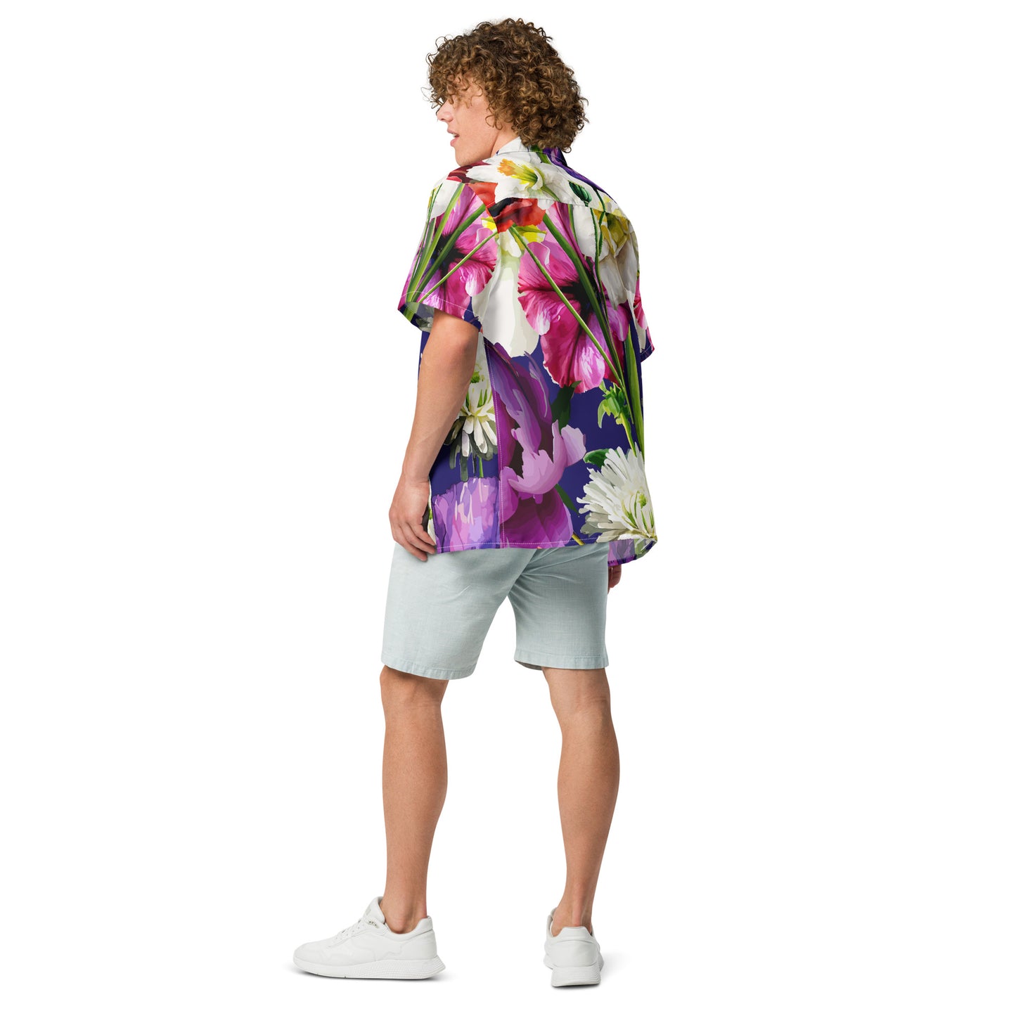 Unisex button shirt Kukloso Abstracticon Florals No 9 - Free Shipping