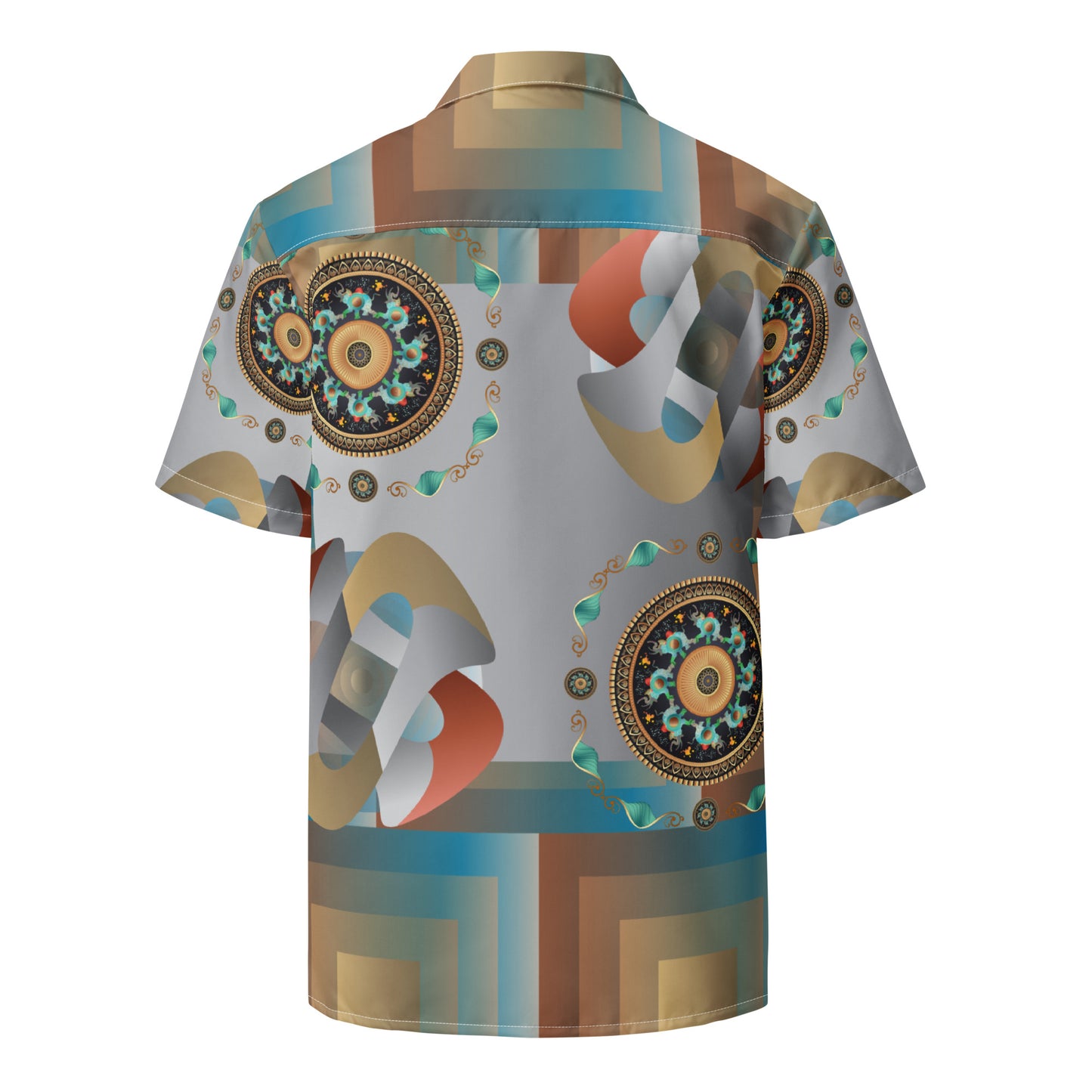 Unisex button shirt Kukloso Circularity No 742 Collage - Free Shipping