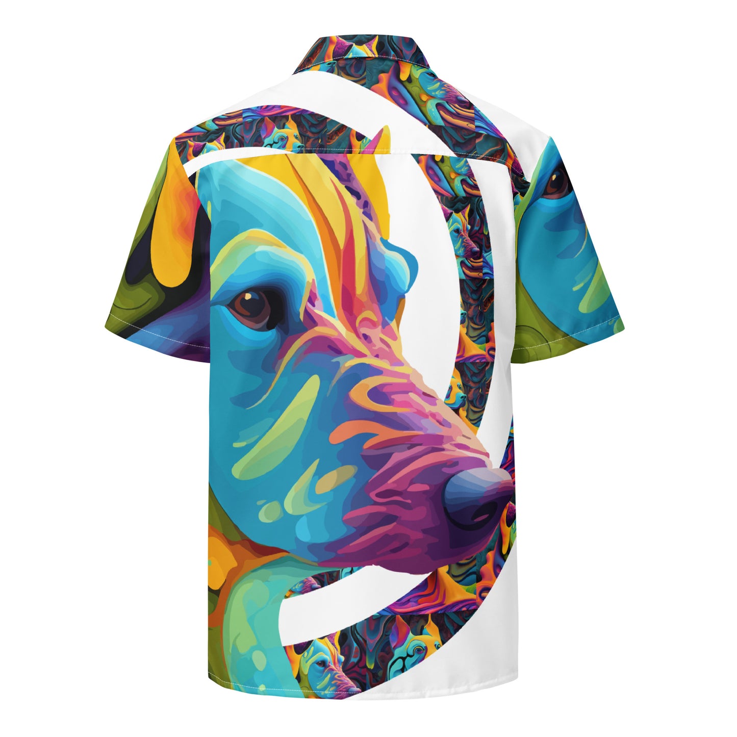 Unisex button shirt Kukloso German Sheperd Dog Liquid Colors - Free Shipping