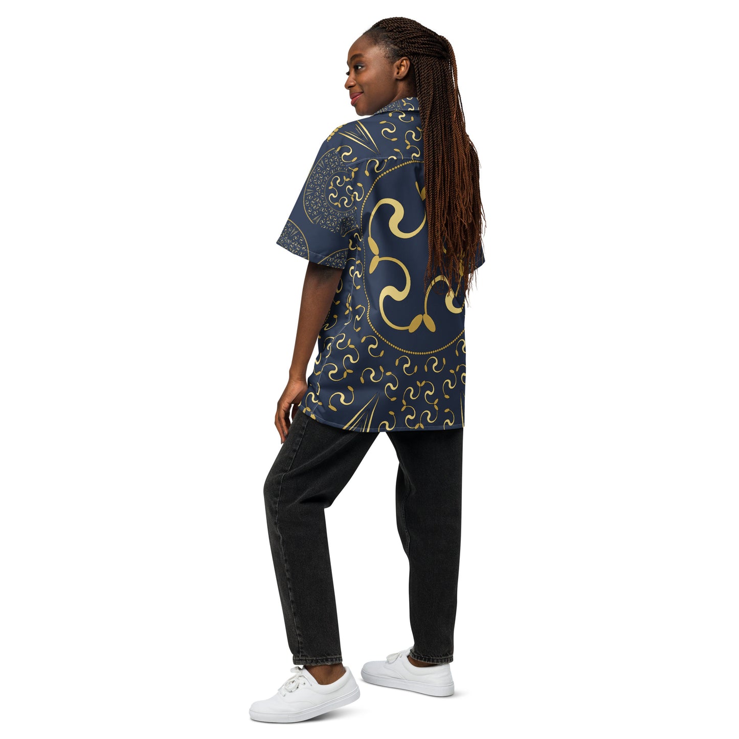 Unisex button shirt Kukloso Mandala No 57 A - Free Shipping