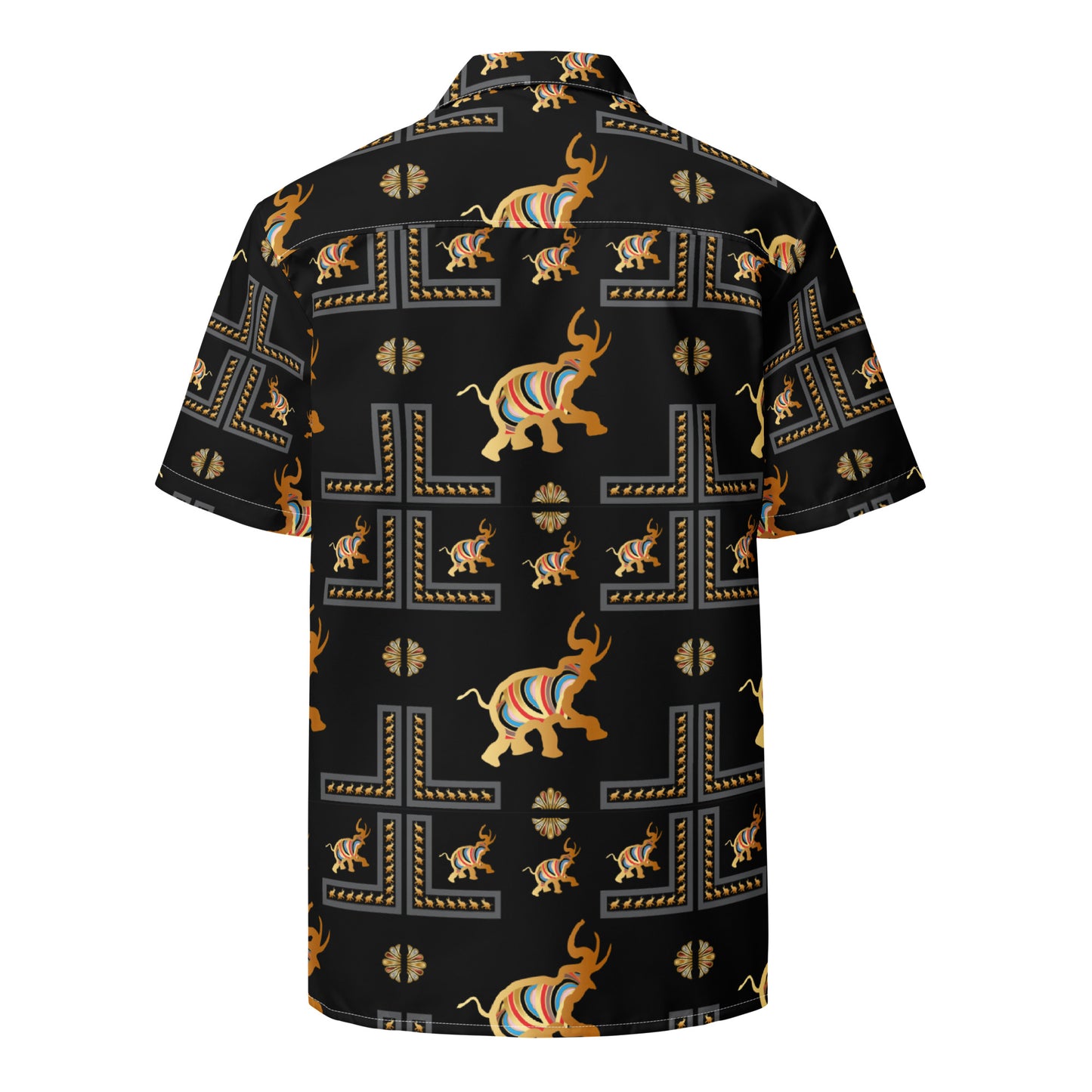 Unisex button shirt Kukloso Whimsical No 46 A Ganesha - Free Shipping