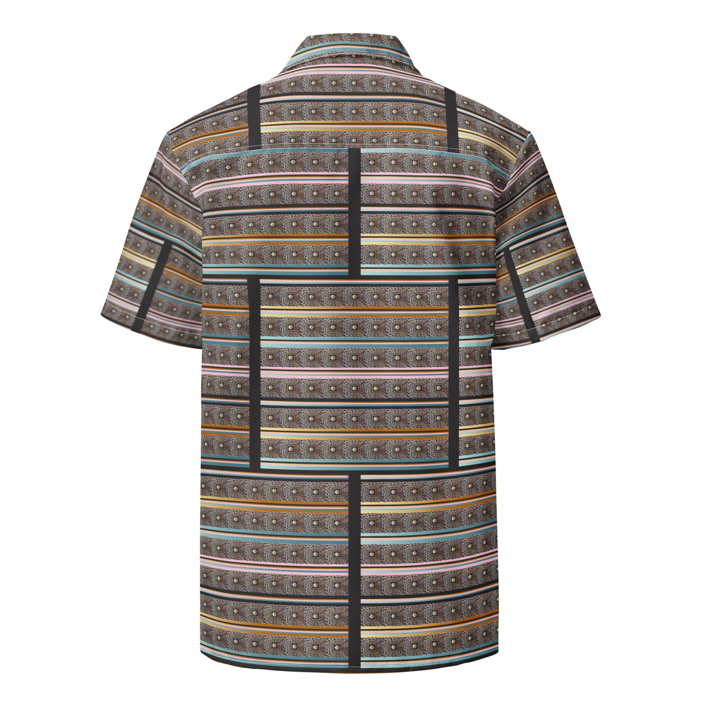 Unisex button shirt Kukloso Whimsical No 69 Stripes - Free Shipping