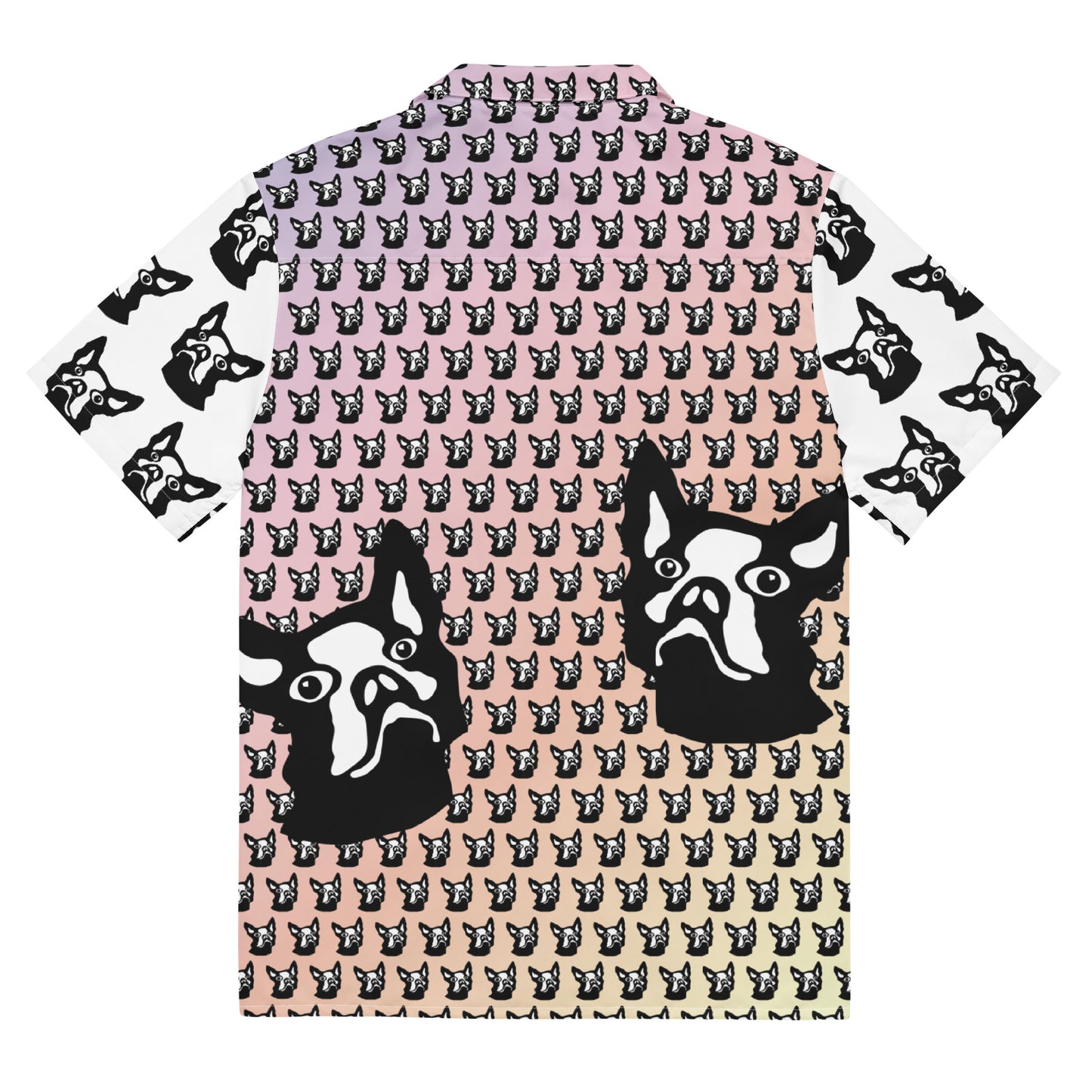 Unisex button shirt Kukloso Boston Terrier Pattern No 2 - Free Shipping