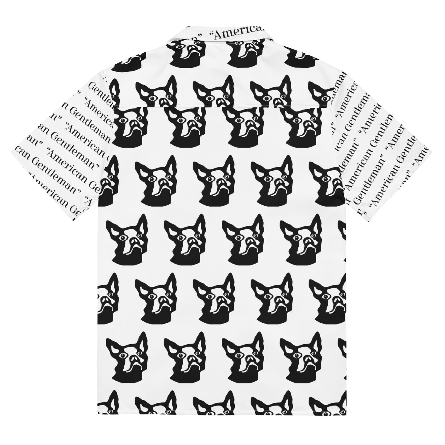 Unisex button shirt Kukloso Boston Terrier 'American Gentleman' - Free Shipping