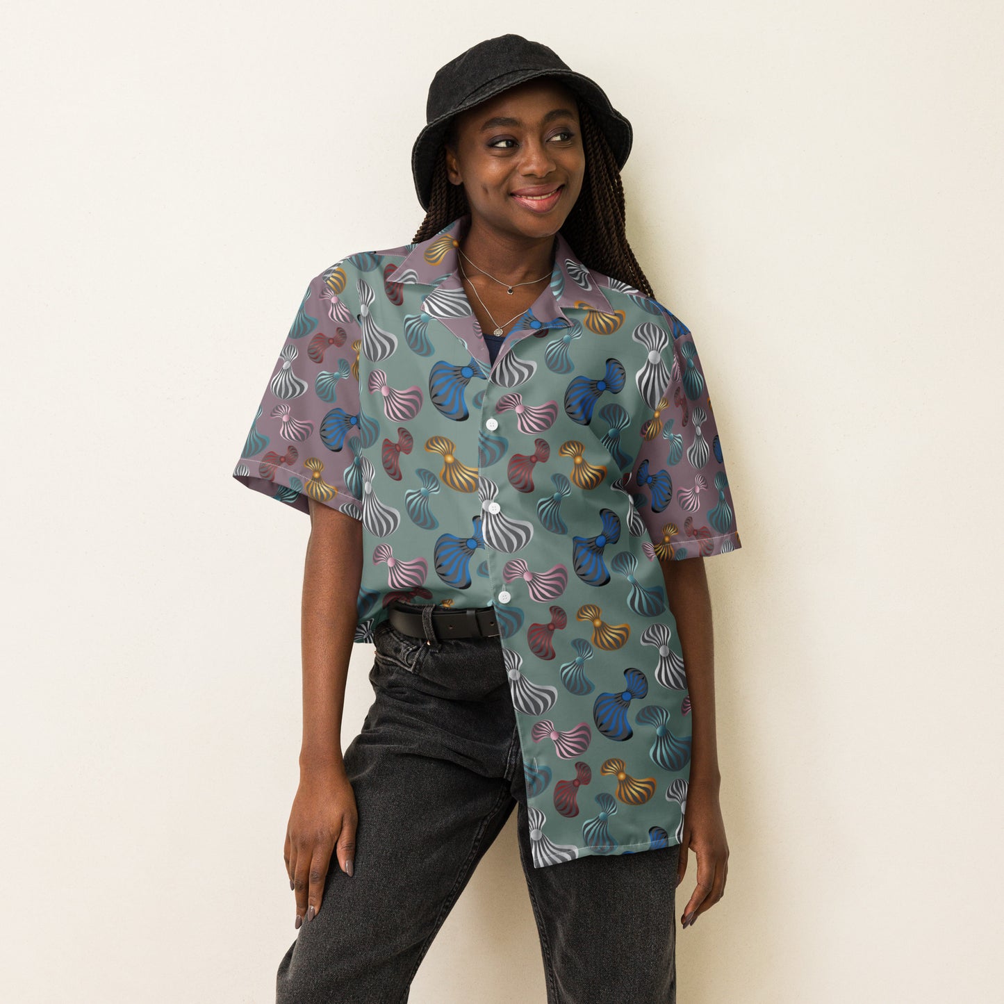 Unisex button shirt Kukloso Whimsical No 75 C - Free Shipping