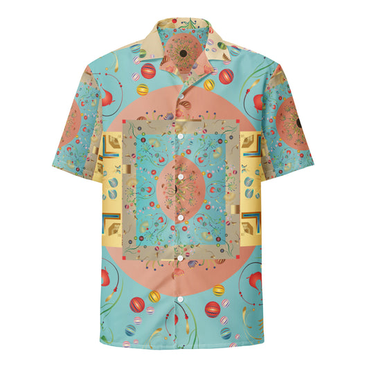 Unisex button shirt Kukloso Kuklos No 4390/4406 Abstract Collage - Free Shipping