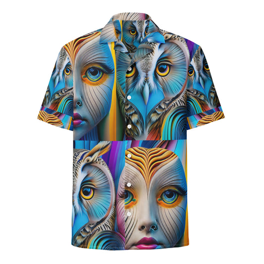 Unisex button shirt Kukloso Space Faces No 11 - Free Shipping