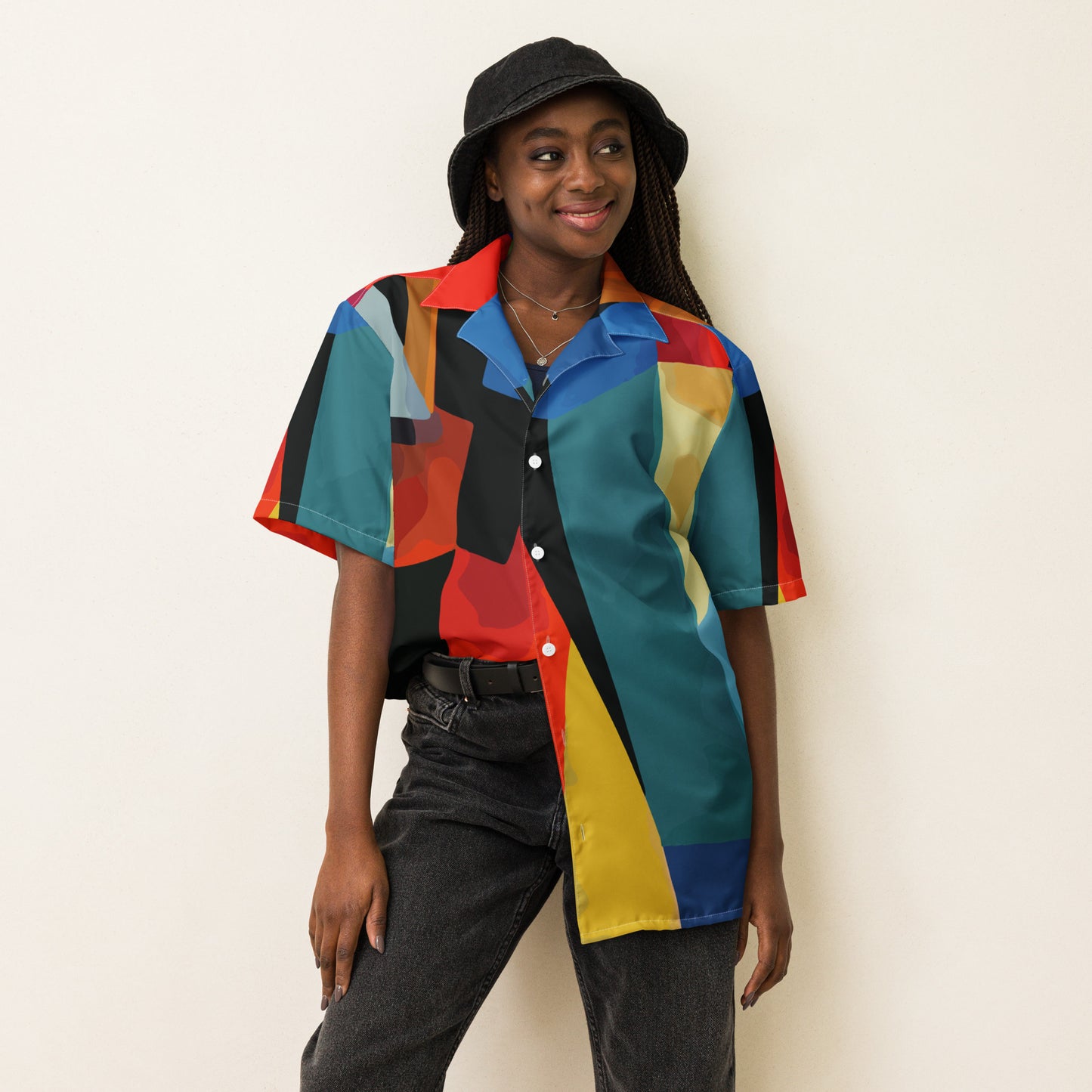 Unisex button shirt Kukloso Abstracticon No 35 - Free Shipping