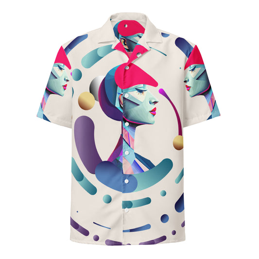 Unisex button shirt Kukloso Abstracticon No 21 - Free Shipping