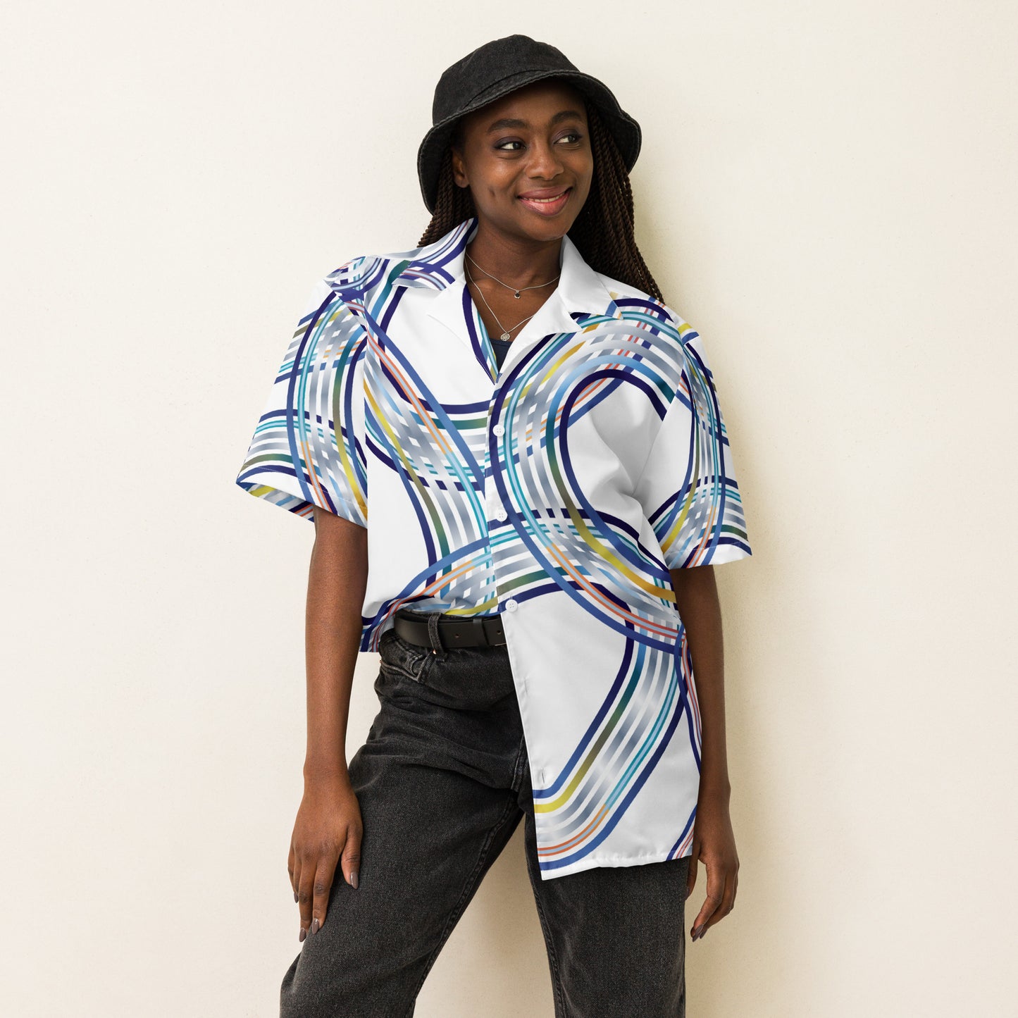 Unisex button shirt Kukloso Abstracticon No 2 - Free Shipping