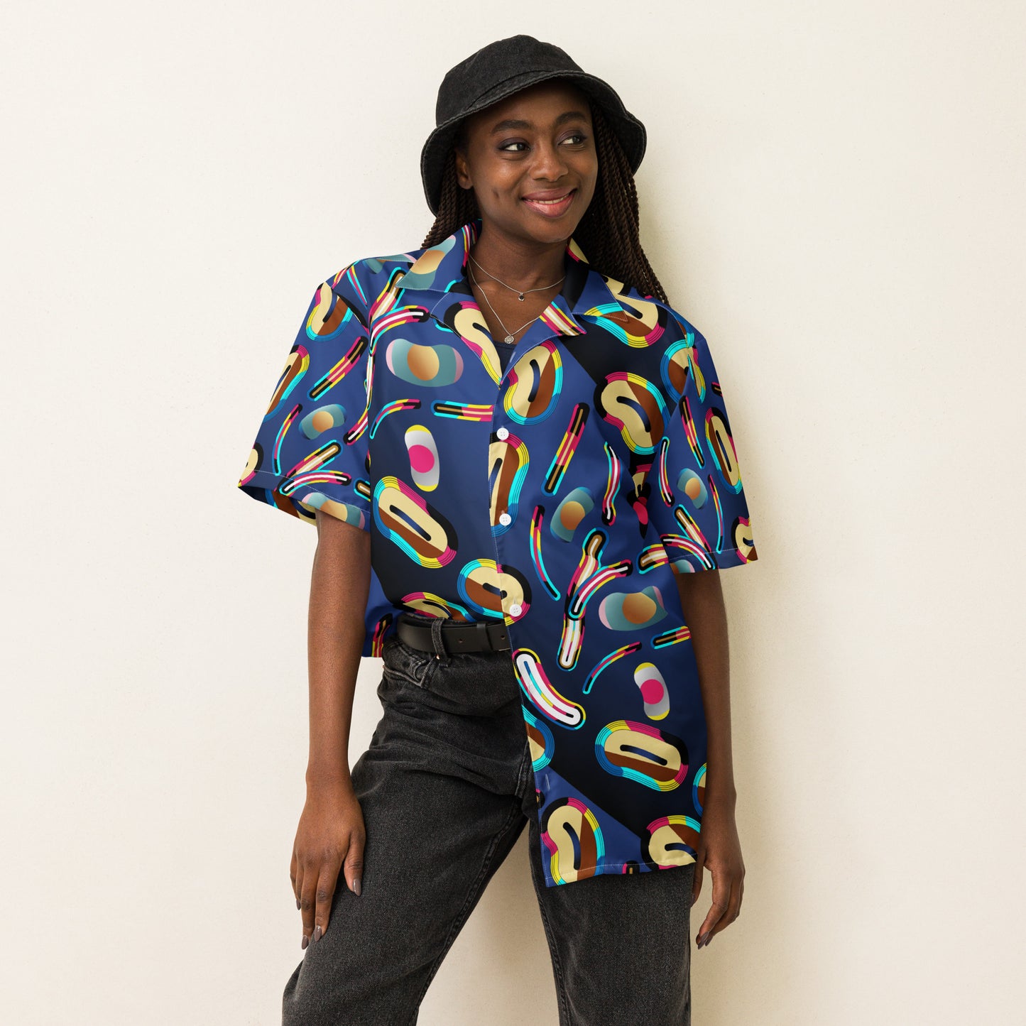 Unisex button shirt Kukloso Abstracticon No 6 - Free Shipping