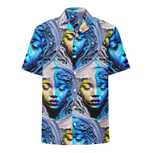 Unisex button shirt Kukloso Liquid Color Woman No 4 - Free Shipping