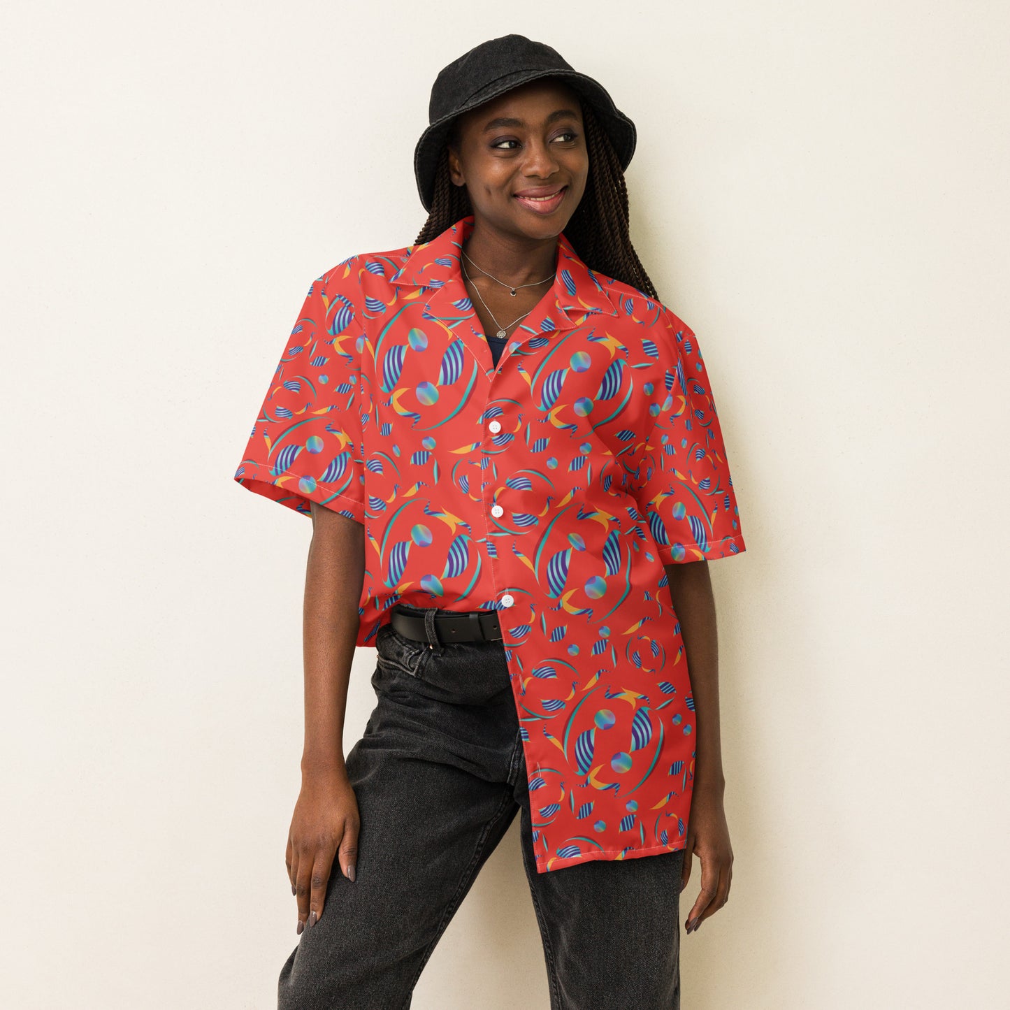 Unisex button shirt Kukloso Whimsical No 80 C - Free Shipping