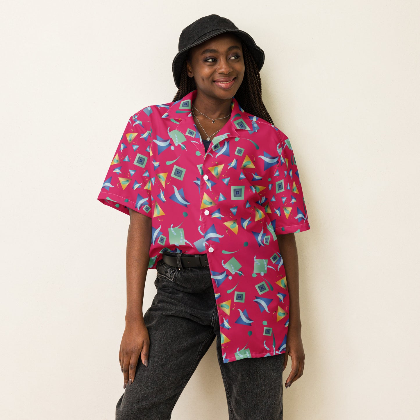 Unisex button shirt Kukloso Whimsical No 11 F - Free Shipping