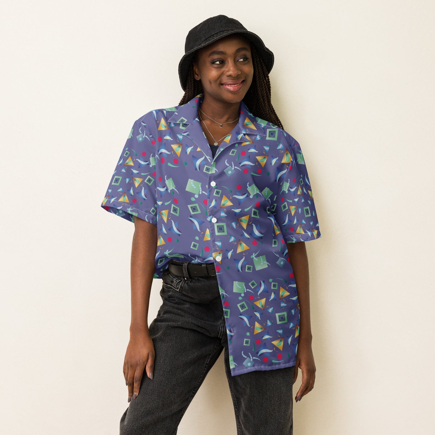 Unisex button shirt Kukloso Whimsical No 11 C - Free Shipping