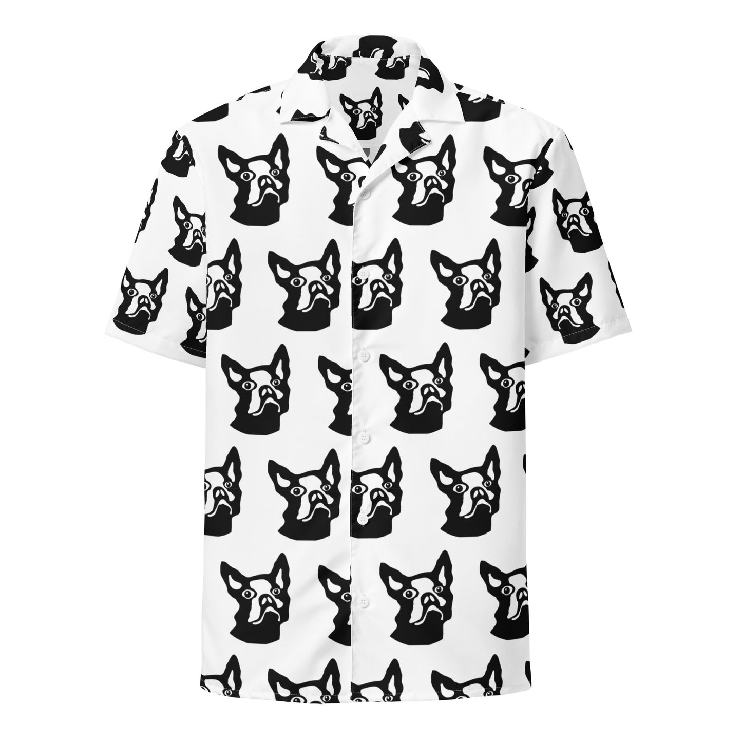 Unisex button shirt Kukloso Boston Terrier Pattern No 1 - Free Shipping