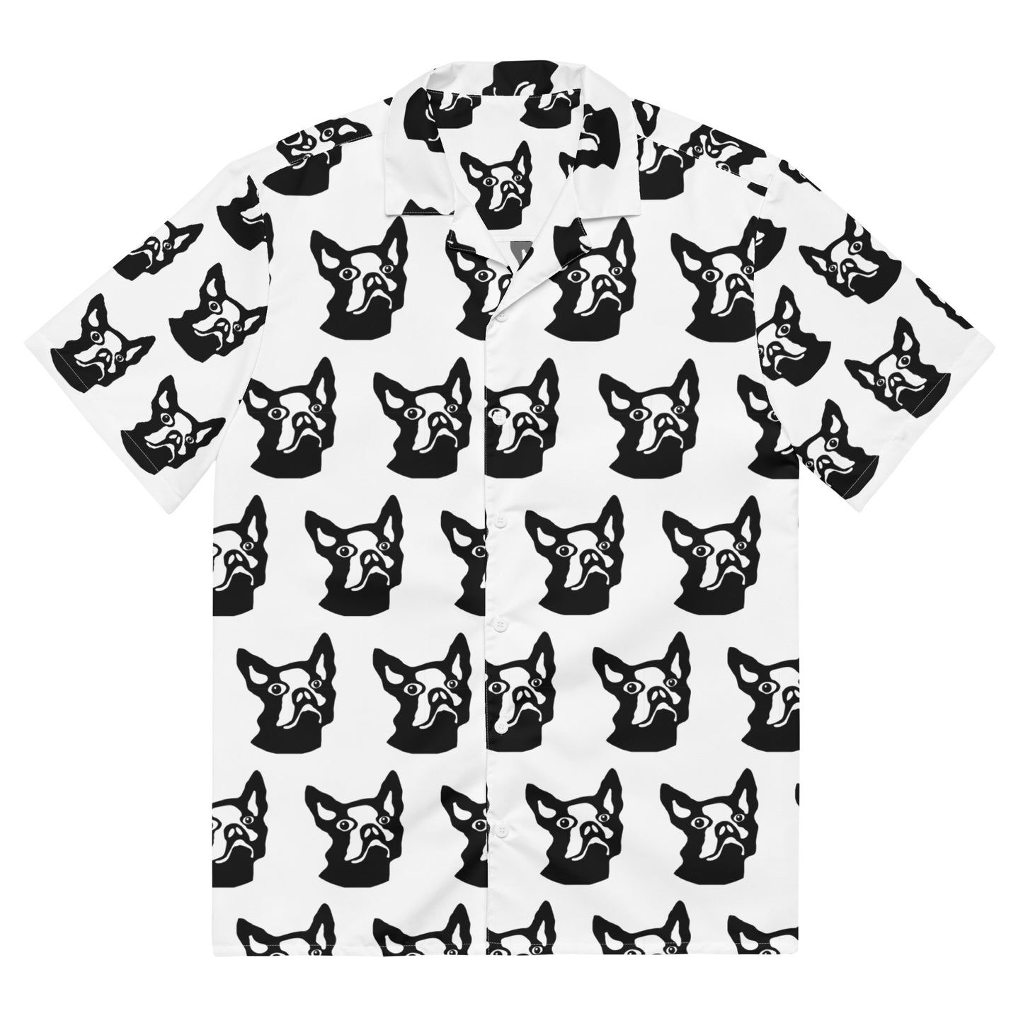 Unisex button shirt Kukloso Boston Terrier Pattern No 1 - Free Shipping