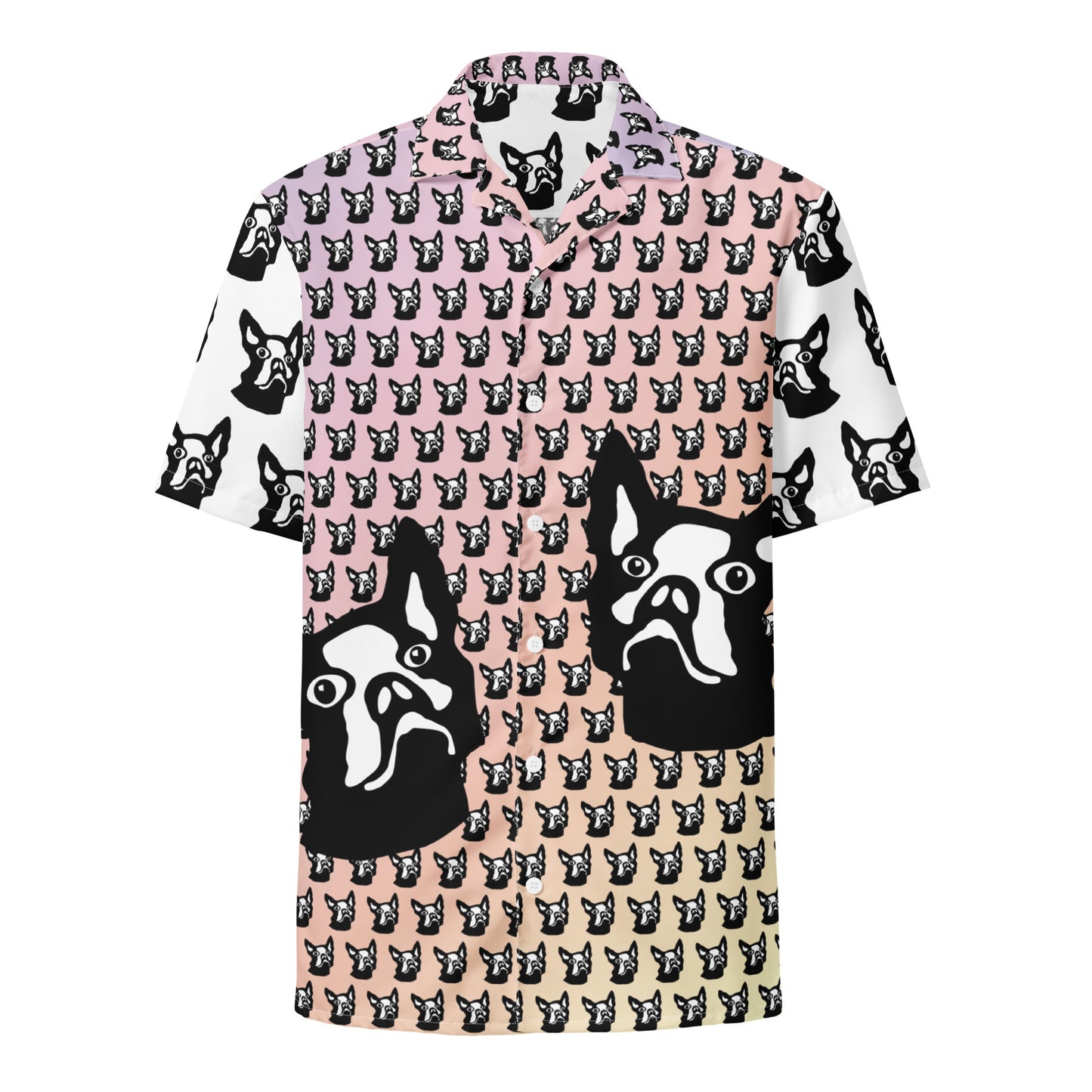 Unisex button shirt Kukloso Boston Terrier Pattern No 2 - Free Shipping