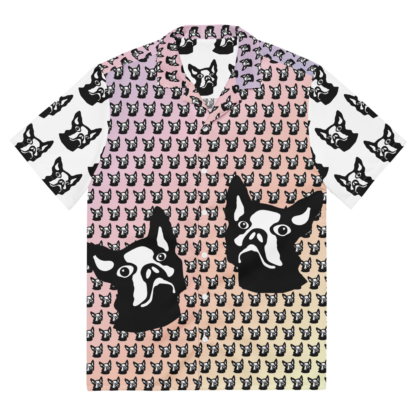 Unisex button shirt Kukloso Boston Terrier Pattern No 2 - Free Shipping