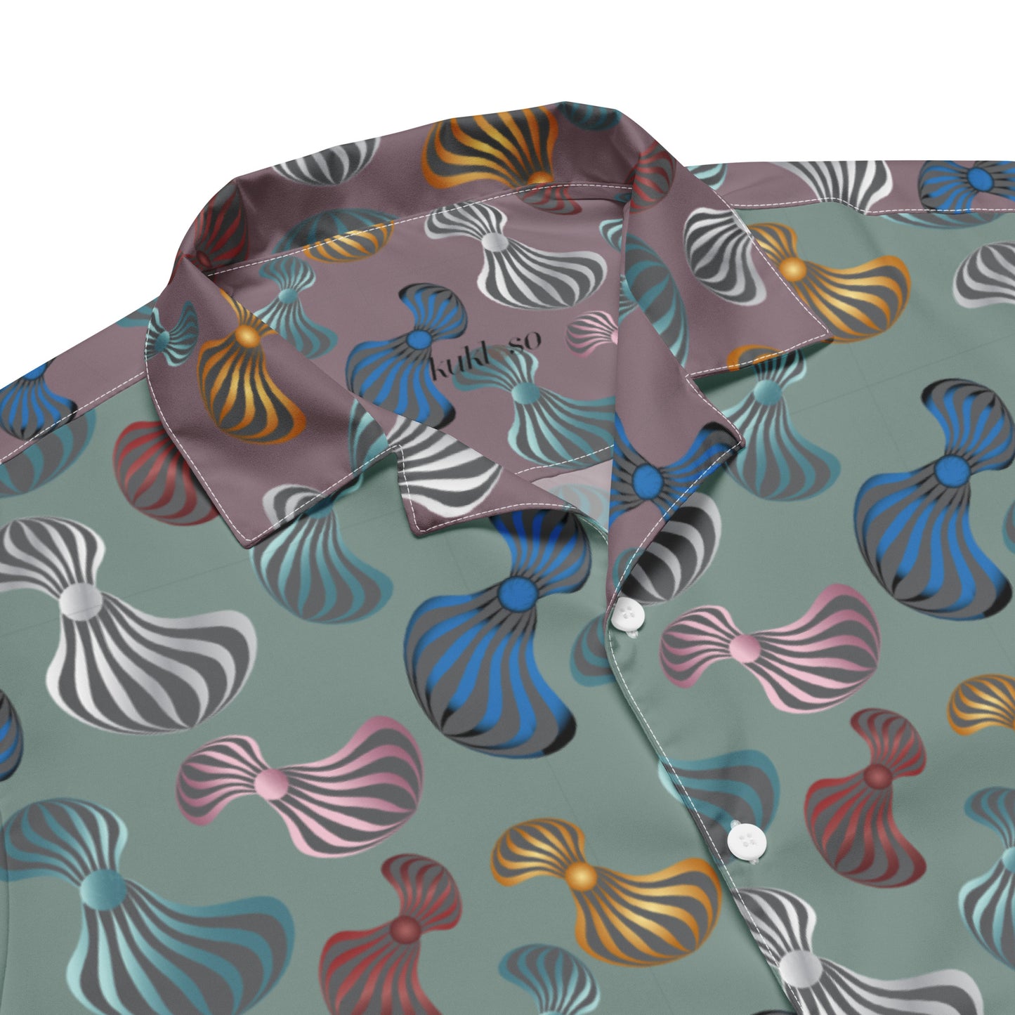 Unisex button shirt Kukloso Whimsical No 75 C - Free Shipping