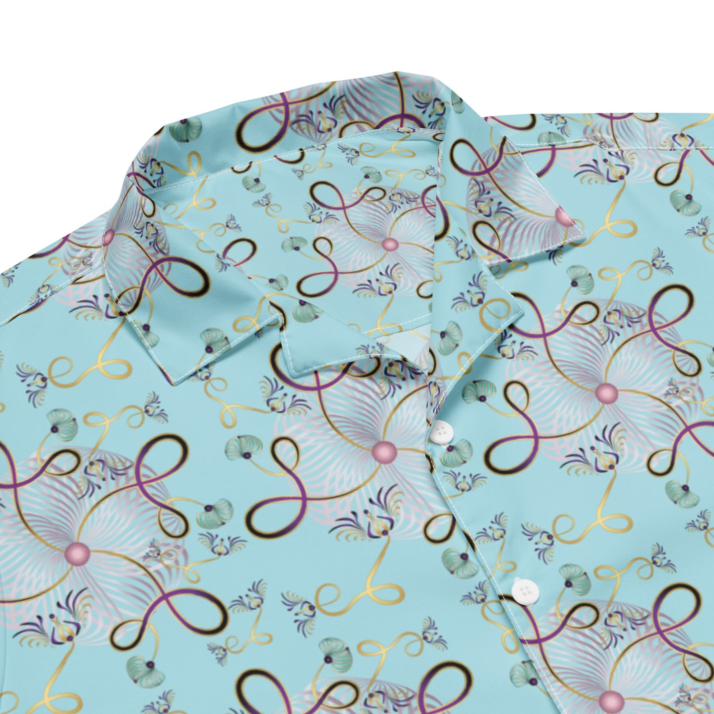 Unisex button shirt  Kukloso Whimsical No 25 A - Free Shipping