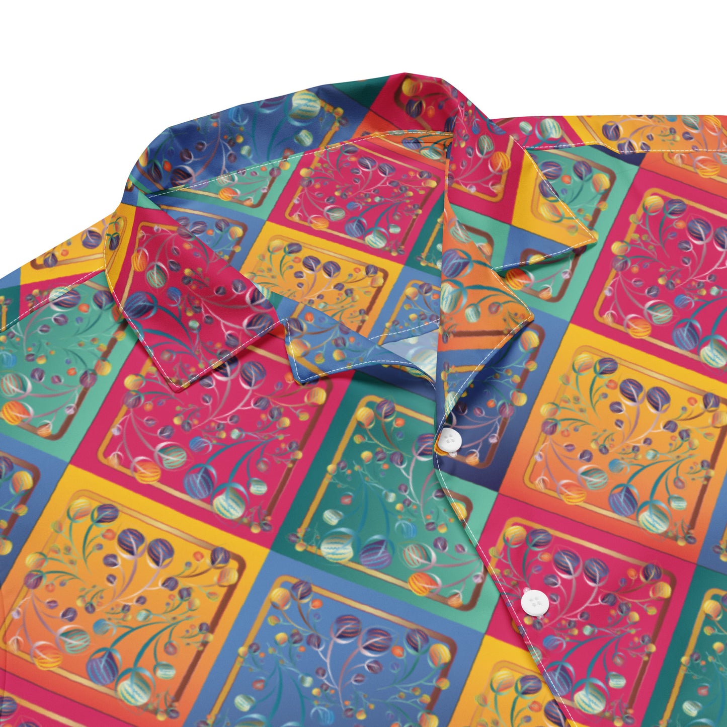 Unisex button shirt Kukloso Whimsical No 51 C - Free Shipping