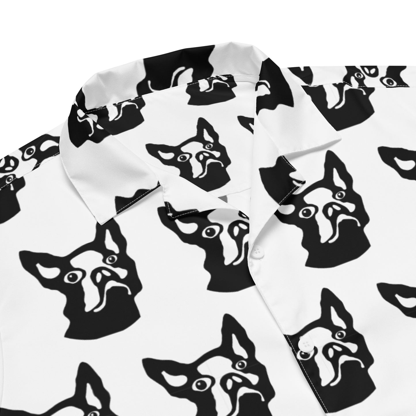 Unisex button shirt Kukloso Boston Terrier Pattern No 1 - Free Shipping