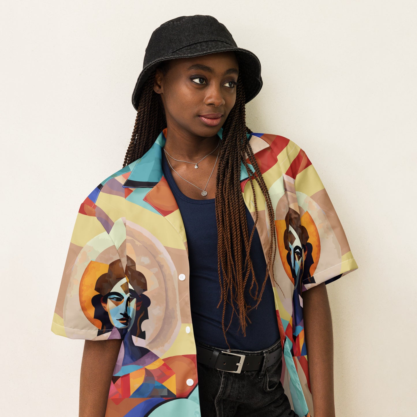 Unisex button shirt Kukloso Abstracticon No 28 - Free Shipping