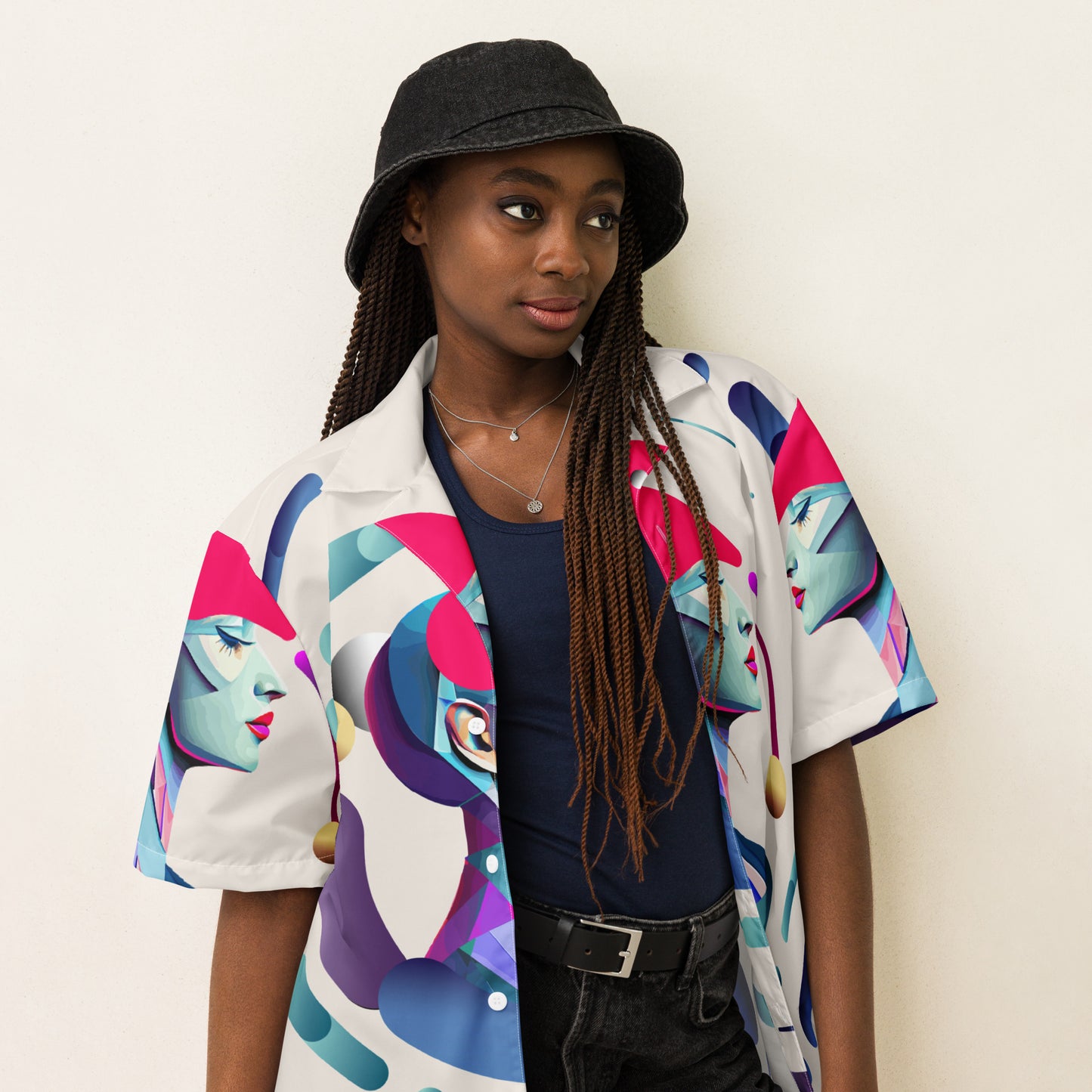 Unisex button shirt Kukloso Abstracticon No 21 - Free Shipping