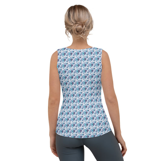 All-Over Women's Tank Top Kukloso Cubist Faces No 3 Free Shipping