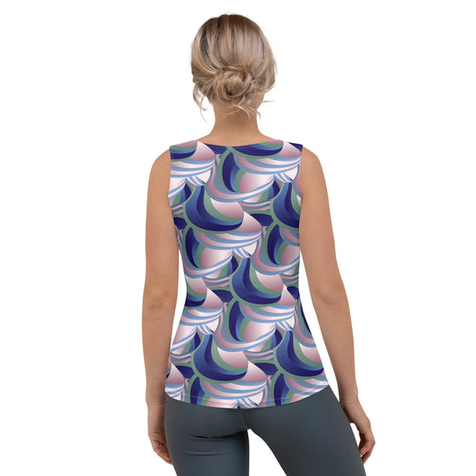 All-Over Women's Tank Top Kukloso Cubist Faces No 7 Free Shipping