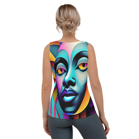 All-Over Women's Tank Top Kukloso Cubist Faces No 17 Free Shipping