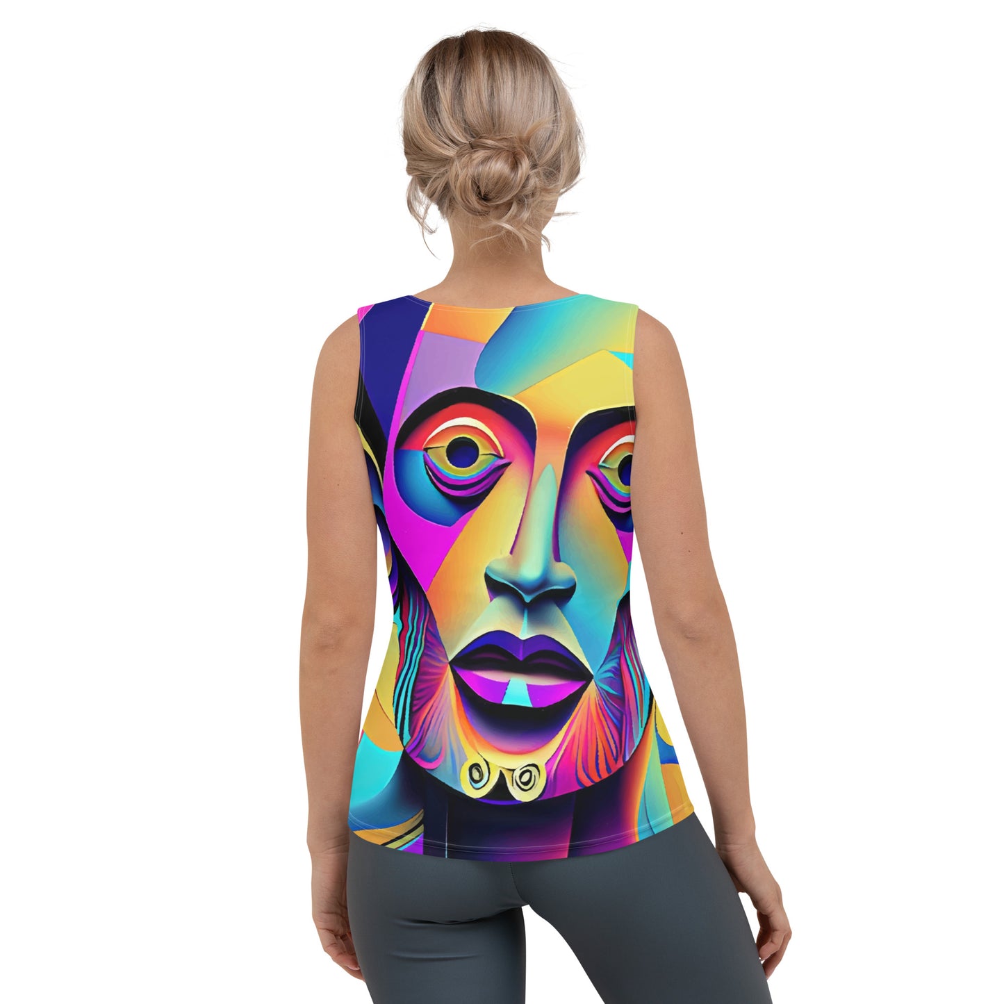 All-Over Women's Tank Top Kukloso Cubist Faces No 18 Free Shipping