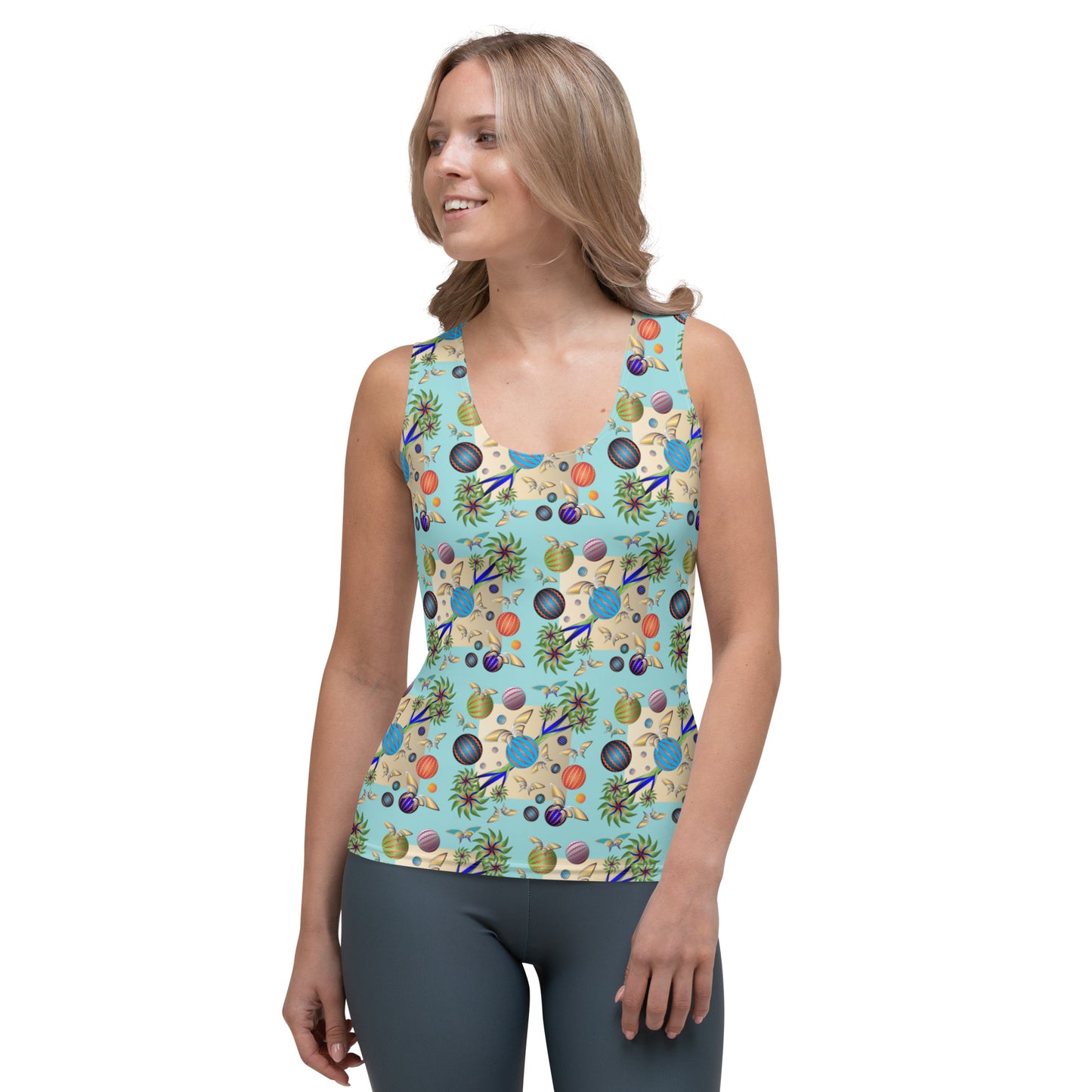 All-Over Women's Tank Top Kukloso Cubist Faces No 9 Free Shipping