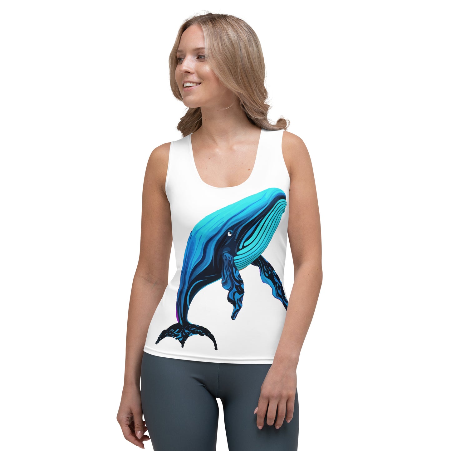 All-Over Women's Tank Top Kukloso Cubist Faces No 20 Mr Whale Free Shipping