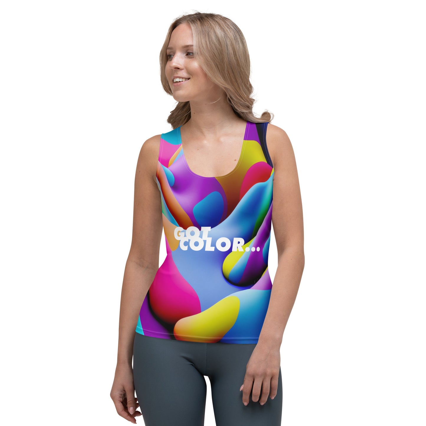 All-Over Women's Tank Top Kukloso Cubist Faces No 22 Got Color Free Shipping