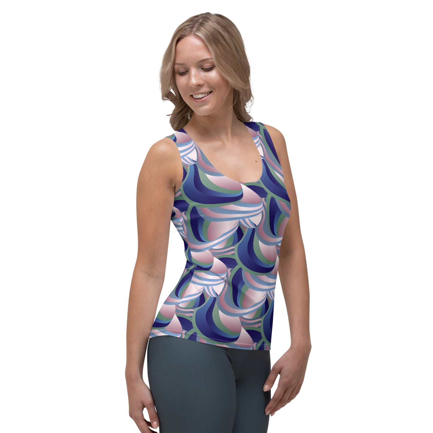 All-Over Women's Tank Top Kukloso Cubist Faces No 7 Free Shipping