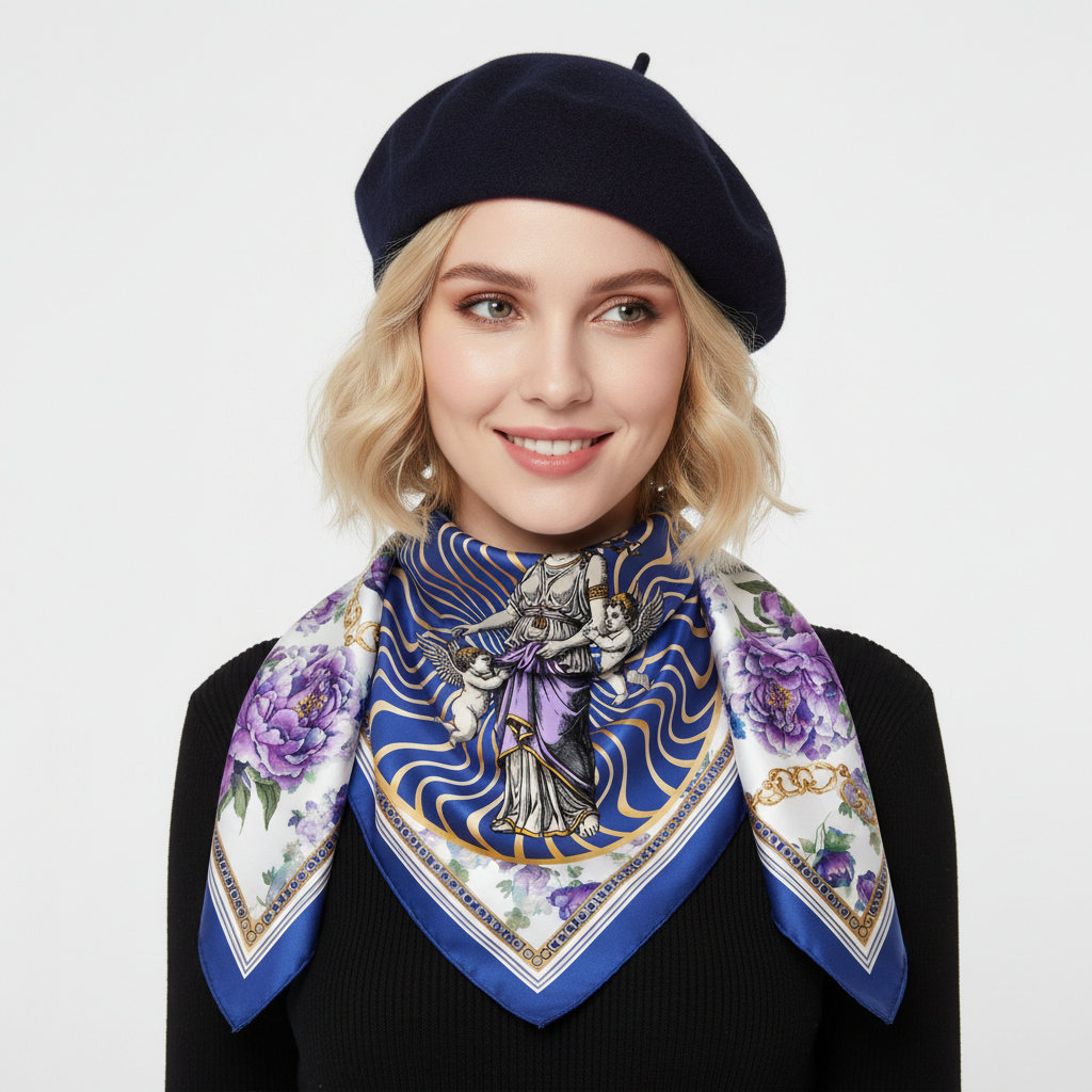 100% Silk Charmeuse Square Scarf Mythical Motherhood