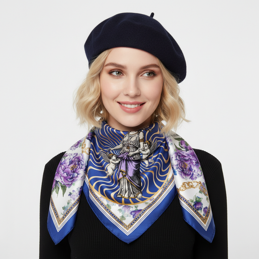 100% Silk Charmeuse Square Scarf Mythical Motherhood