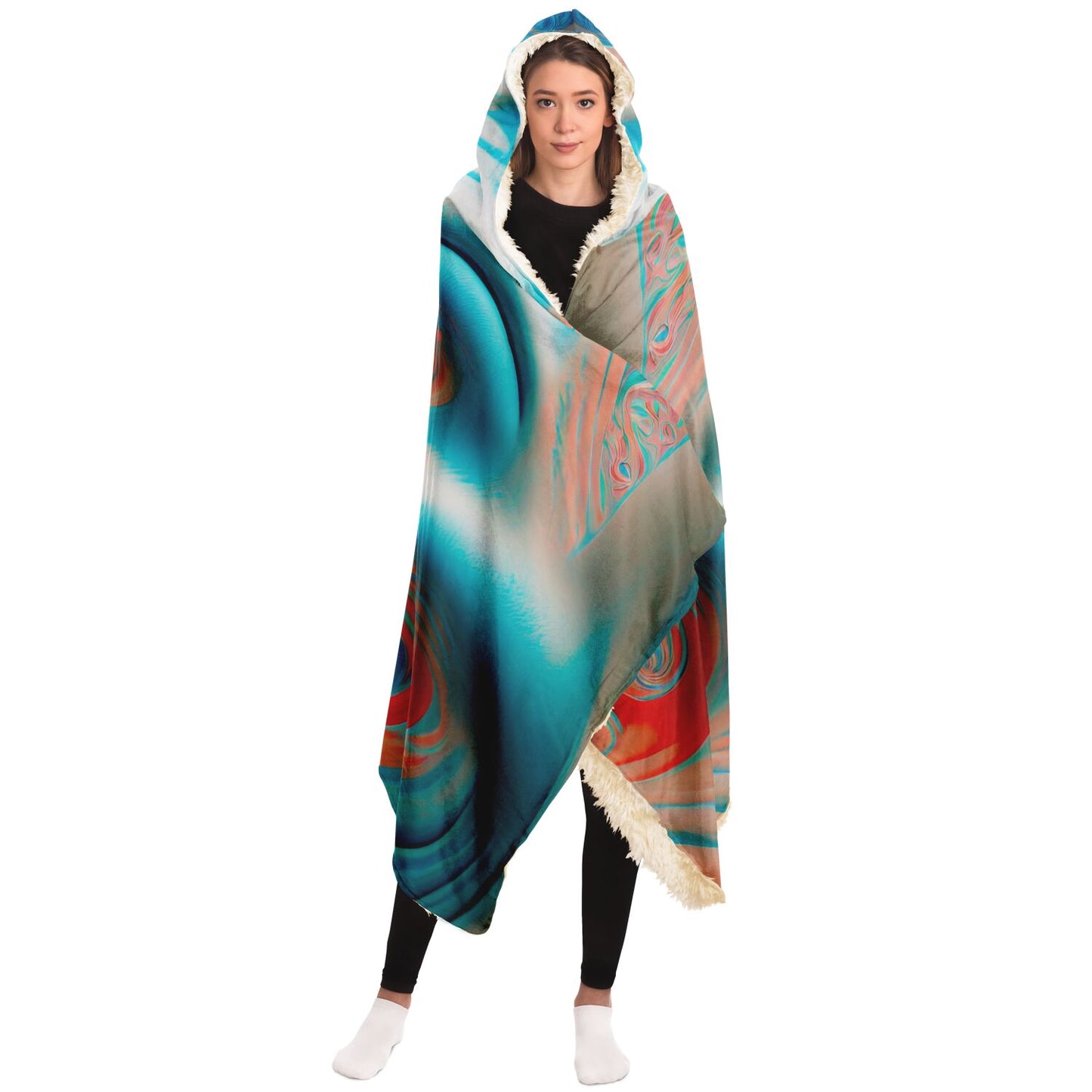 Hooded Blanket - AOP Kukloso Color Flows No 12 - Free Shipping