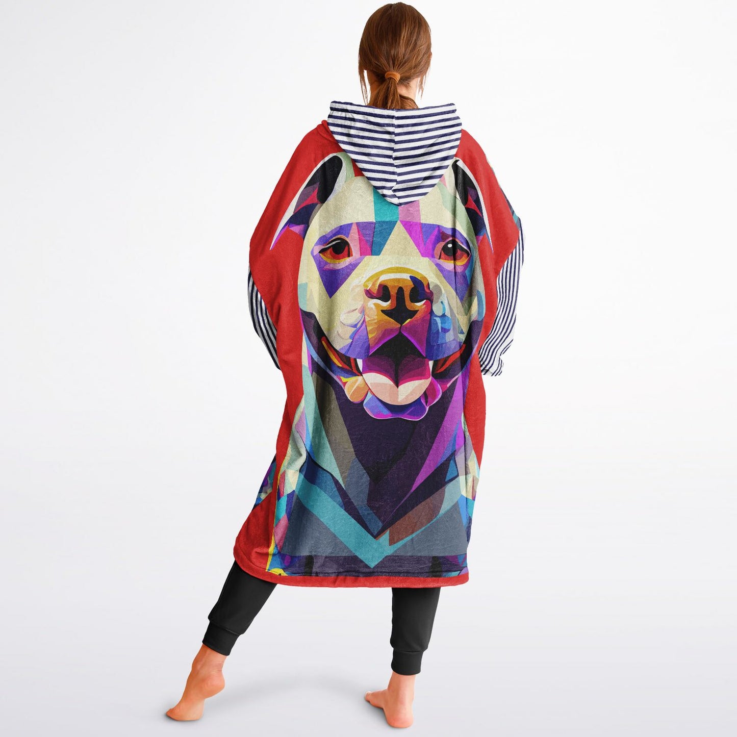 Snug Hoodie Economy - AOP Kukloso Cubist Pit Bull Terrier Dog - Free Shipping