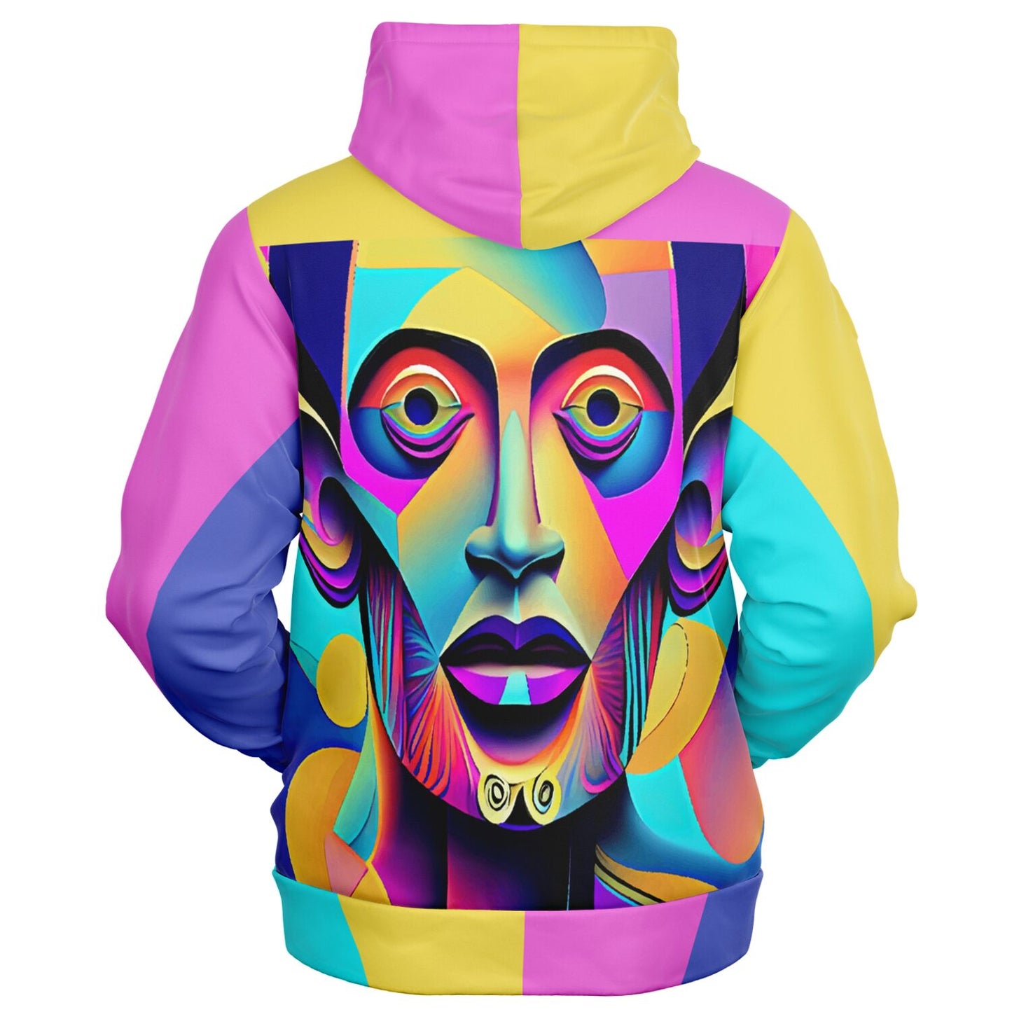 Fashion Zip-Up Hoodie - AOP Kukloso Cubist Faces No 1 - Free Shipping