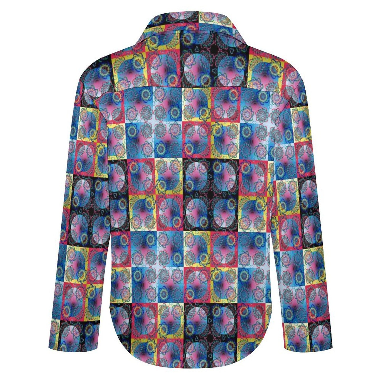 Long Sleeve Shirt Blouse Kukloso Abstract No 949