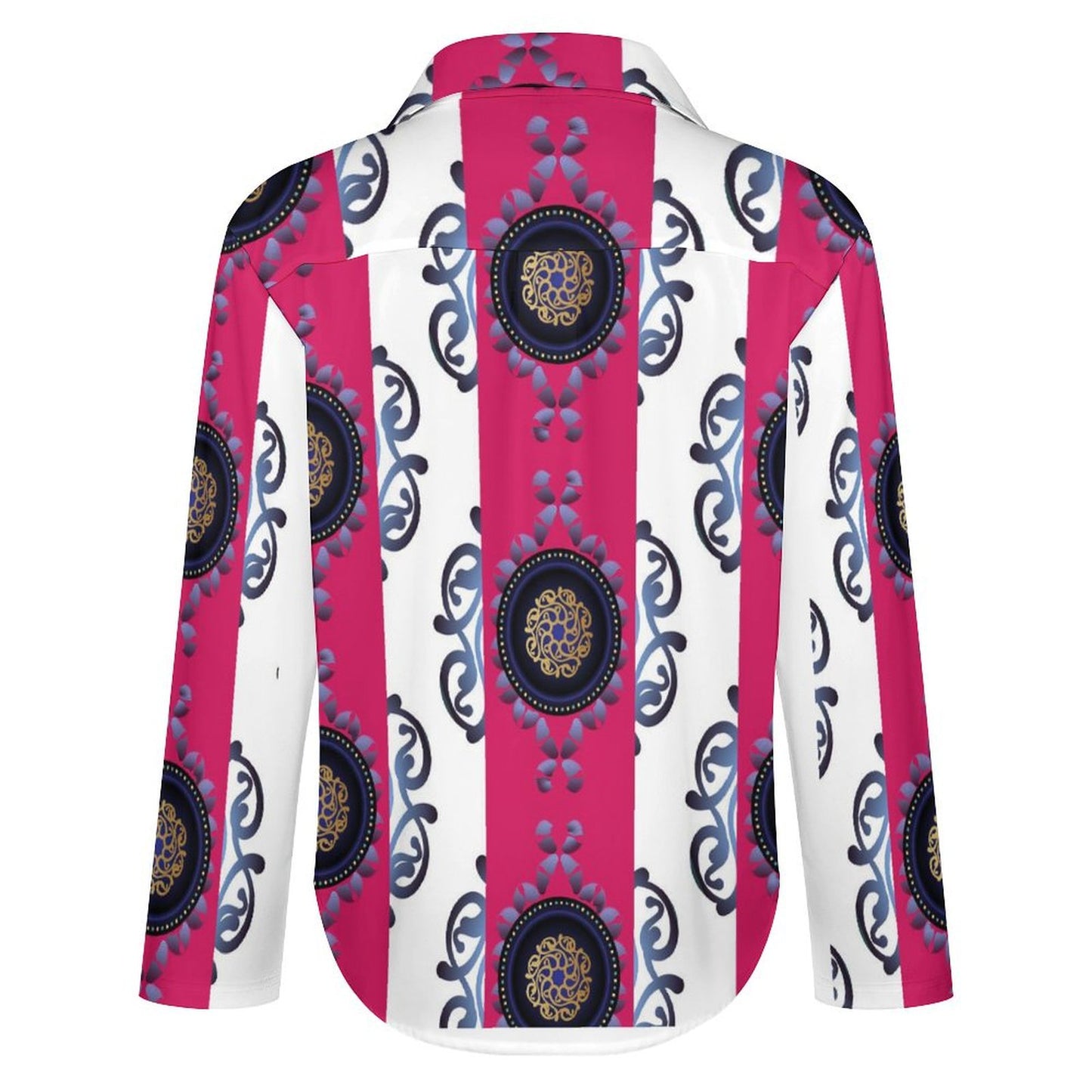 Long Sleeve Shirt Blouse Kukloso Abstract No 619