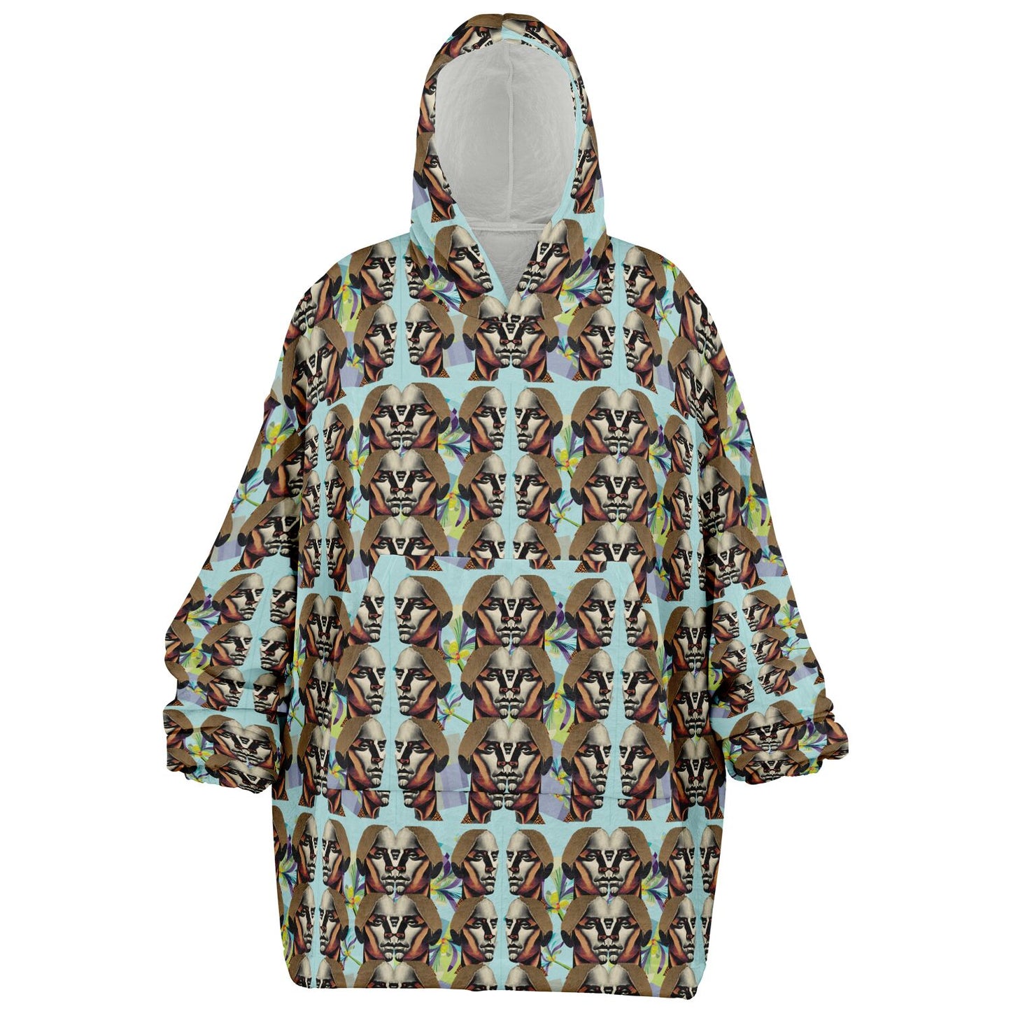 Snug Hoodie Economy - AOP Kukloso Cubist Faces No 49 - Free Shipping