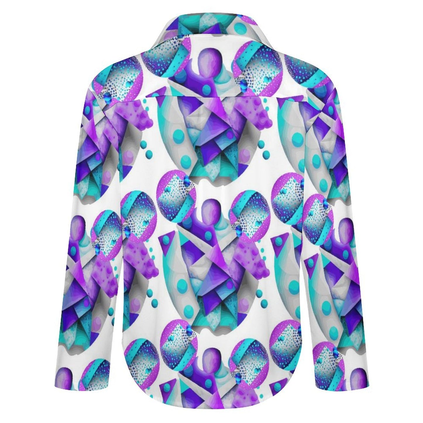 Long Sleeve Shirt Blouse Kukloso Abstract No 301