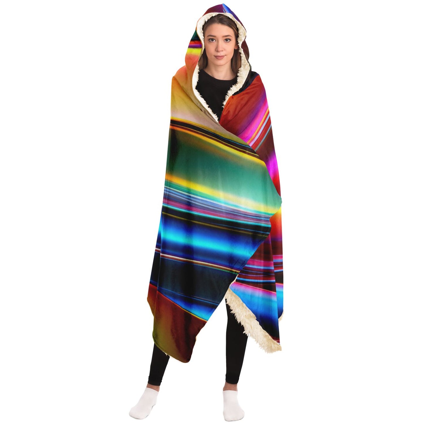 Hooded Blanket - AOP Kukloso Color Flows No 2 - Free Shipping