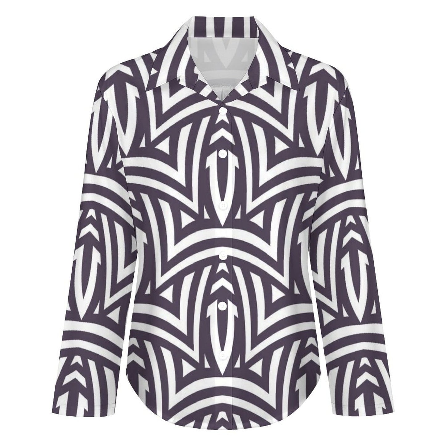 Long Sleeve Shirt Blouse Kukloso Abstract No 254