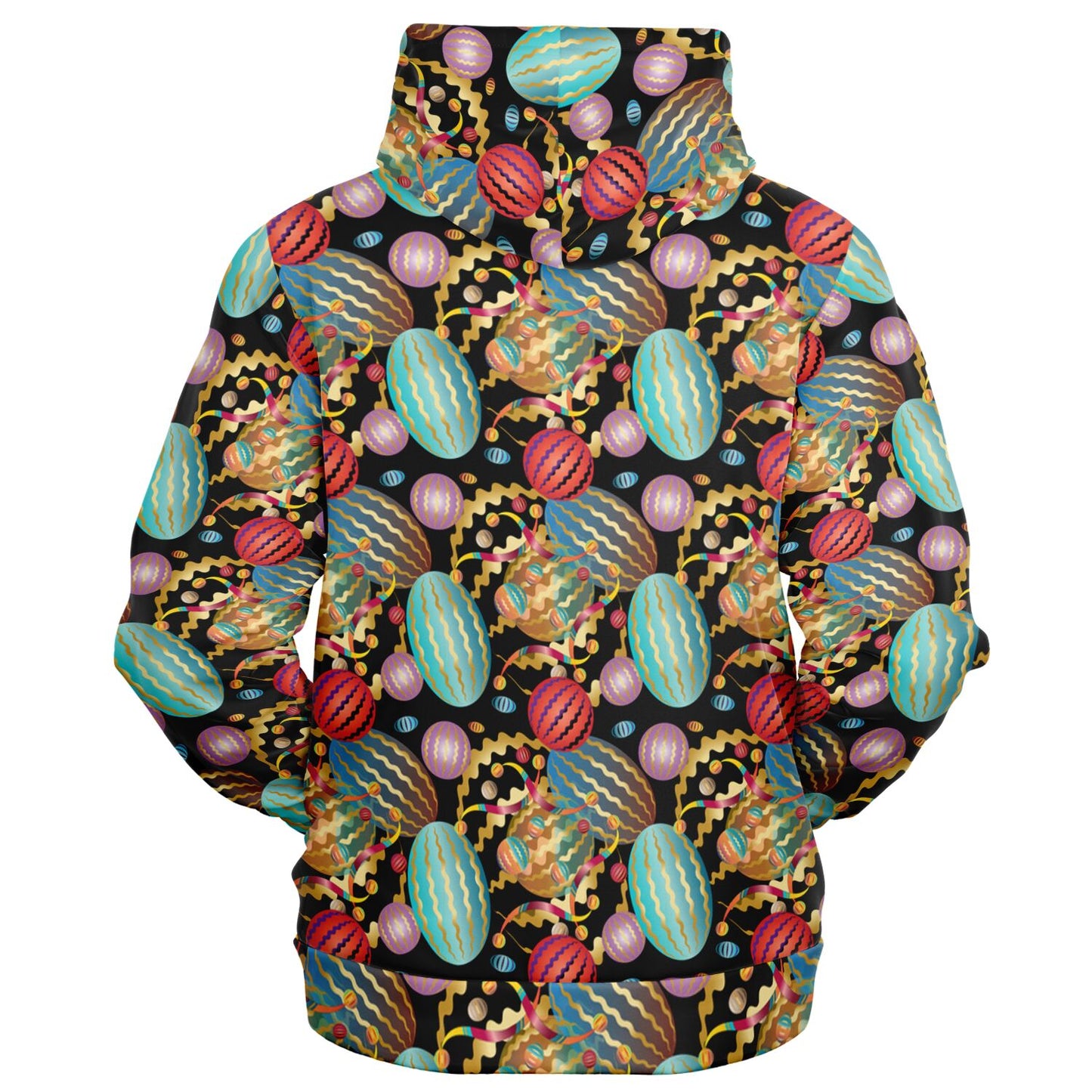 Fashion Zip-Up Hoodie - AOP Kukloso Whimsical No 20 Multicolored on White - Free Shipping