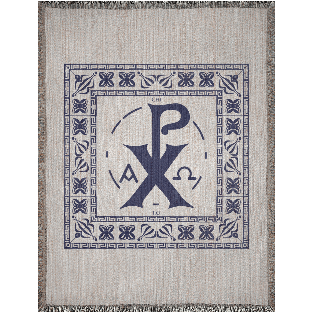 Woven Blankets Kukloso Chi Ro PX Christogram No 26 - Free Shipping